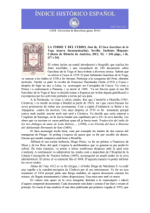 LA TORRE Y DEL CERRO, José de. El Inca Garcilaso de la Vega