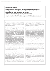 Información médica Investigaciones recientes de FHI (Family Health