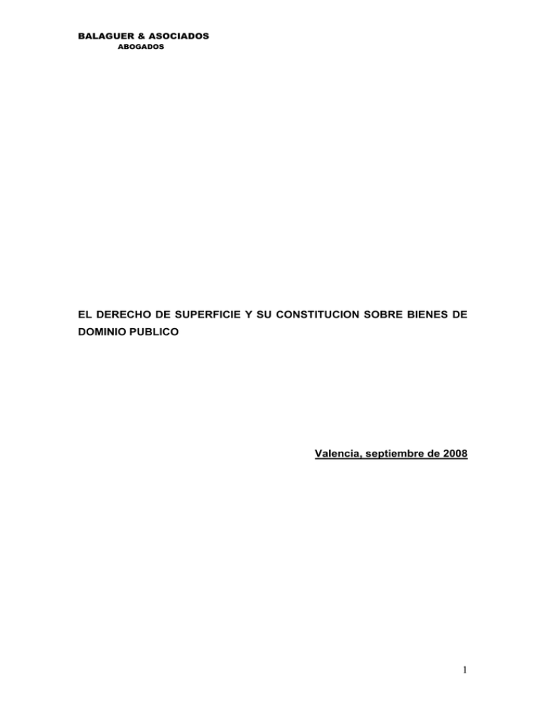 1 EL DERECHO DE SUPERFICIE Y SU CONSTITUCION