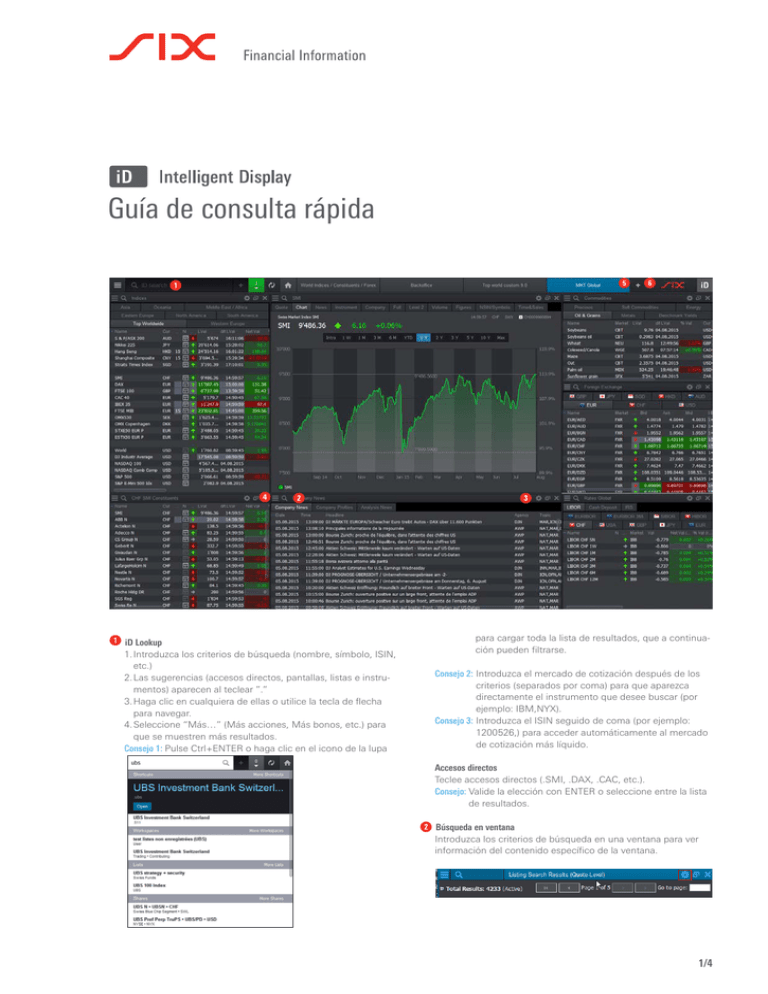 Guía De Consulta Rápida - SIX Financial Information