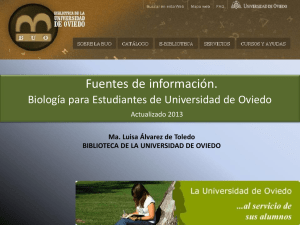 Fuentes de información. - Biblioteca de la Universidad de Oviedo