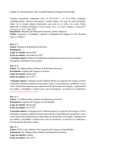 Carpeta 16: Documentación sobre Acuerdo Financiero Uruguay