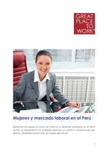 Mujeres y mercado laboral en el Perú