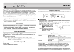 FW16E Manual de instrucciones