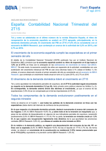 España: Contabilidad Nacional Trimestral del 2T15