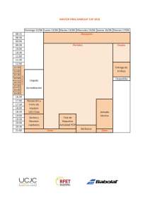 MASTER FINAL BABOLAT CUP 2016 Domingo 12/06 Lunes 13/06