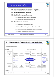 I. INTRODUCCIÓN I.1. Sistemas de Comunicaciones Digitales.