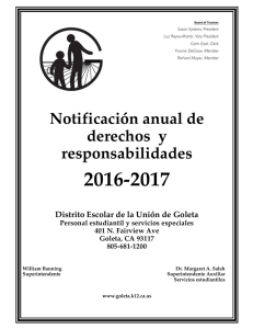 Notificación anual de derechos y responsabilidades