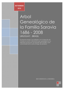 Arbol Genealógico de la Familia Saravia 1686