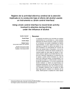 Registro de la actividad eléctrica cerebral de la atención implicada