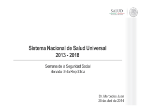 Sistema Nacional de Salud Universal, 2013