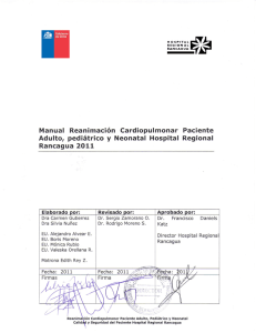 Manual Reanimación Cardiopulmonar Paciente Adulto, pediátrico y
