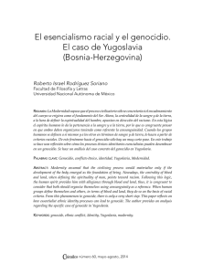 El esencialismo racial y el genocidio. El caso de Yugoslavia (Bosnia