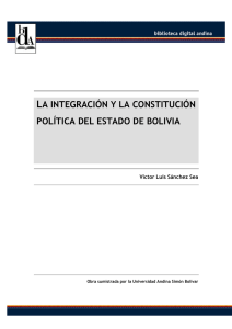 la integración y la constitución política del estado de bolivia