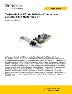 Tarjeta de Red PCI de 100Mbps Ethernet con