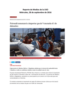 Petromil comenzará a importar gas de Venezuela el 1 de diciembre