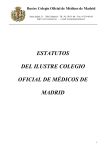 estatutos del ilustre colegio oficial de médicos de madrid
