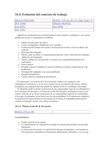 16.4. Extinción del contrato de trabajo