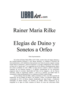 Rainer Maria Rilke Elegías de Duino y Sonetos a Orfeo