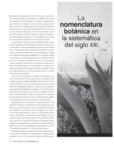La nomenclatura botánica en la sistemática del - E-journal