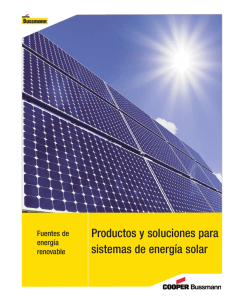 Productos y soluciones para sistemas de energía solar
