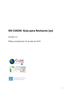 XIII CIAEM: Guía para Revisores (as)