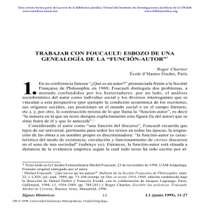 trabajar con foucault: esbozo de una genealogía de la “función