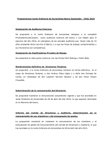 Proposiciones Junta Ordinaria de Accionistas Banco Santander