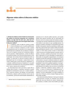 algunas notas sobre el discurso médico Editorial