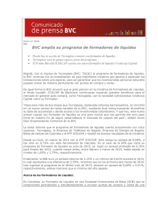 BVC amplía su programa de formadores de liquidez