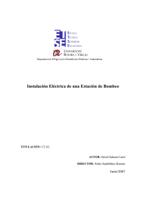 Instalación Eléctrica de una Estación de Bombeo