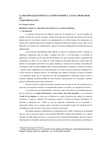 la regionalización en la unión europea y en el mercosur