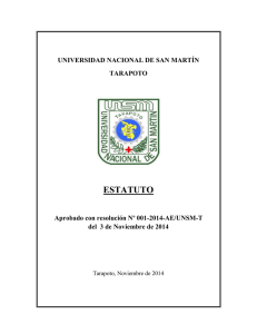 Estatuto de la UNSM - Universidad Nacional de San Martín