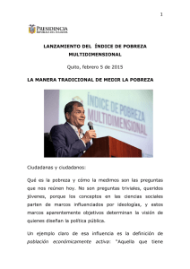 indice de la pobreza - Presidencia de la República del Ecuador