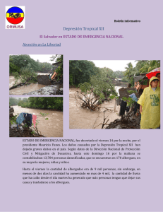 Depresión Tropical XII - Organización de Mujeres Salvadoreñas