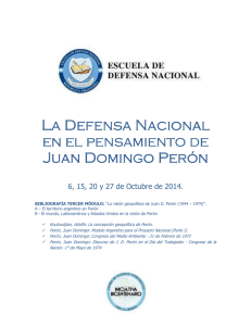La Defensa Nacional en el pensamiento de Juan Domingo Perón