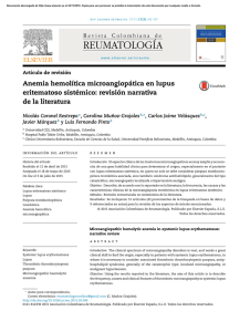 Anemia hemolítica microangiopática en lupus eritematoso sistémico