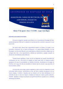 Discurso Asunción Rector 2010-2014