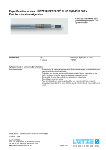 Especificación técnica · LÜTZE SUPERFLEX PLUS N (C) PUR 300