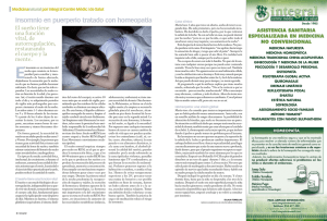 insomnio en puerperio tratado con homeopatía