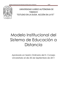 Modelo Institucional del Sistema de Educación a Distancia