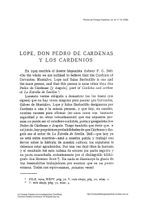 Lope, don Pedro de Cárdenas y los Cardenios