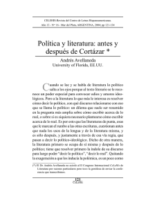 Política y literatura : antes y después de Cortázar
