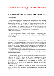 crisis económica y desigualdad social