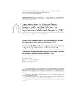 Caracterización de las diferentes formas de organización social en