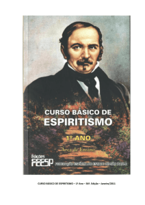 CURSO BÁSICO DE ESPIRITISMO – 1º Ano – 36ª. Edição – Janeiro
