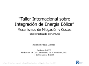 IIE Taller Internacional sobre Integración de Energía Eólica