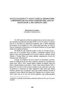 Alcalá Galiano y V. Salvá ante la traducción. A propósito de una