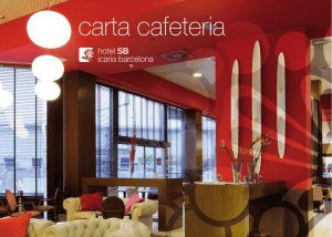 Carta Cafetería - Hotel Icaria Barcelona