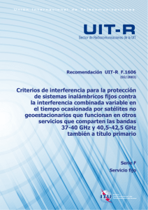 Recomendación UIT-R F.1606